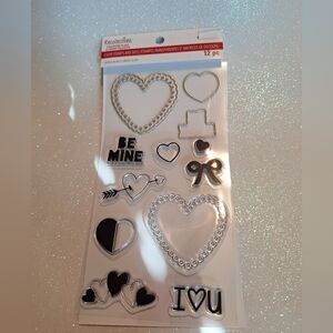 Recollections Hearts I Love You Die Cut Valentine's Day Stamps New